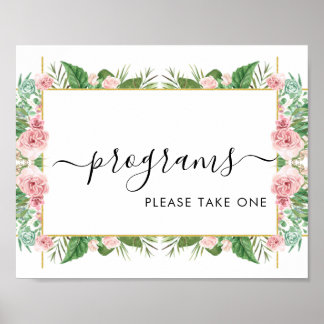 Programas de rosas Pegue Um Sinal Poster