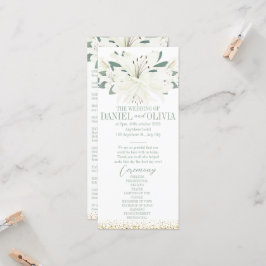 Programas Elegante Charm Green Wildflower Wedding
