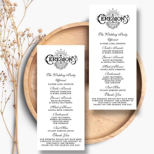 Programas Elegantes De Cerimônia De Casamento Negr (Criador carregado)