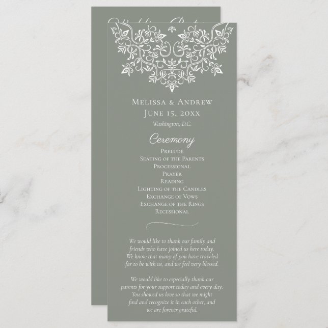 Programas franceses de jardins de renda (Frente/Verso)