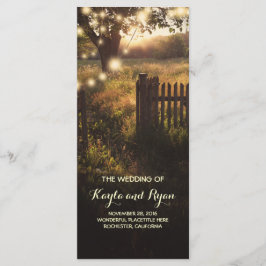 Programas Rustic Country Wedding
