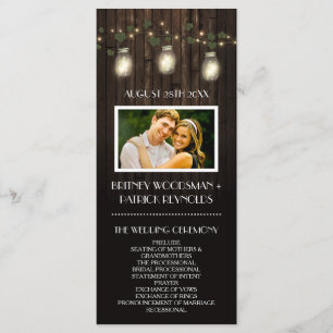 Programas Rustic Firefly + Vine Vineyard Wedding
