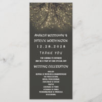 Programas Rustic Lighted Tree Branch Wedding