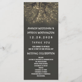 Programas Rustic Lighted Tree Branch Wedding