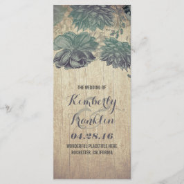 Programas Rustic Wood Wedding