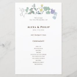 Programas Simples De Casamento Floral Mínimo