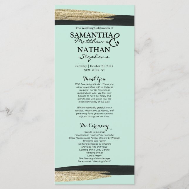 Programas Swanky Chic Dourados e Black Brushstroke (Frente)