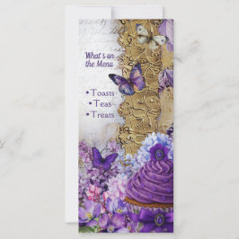 ProgramMenu Card Tea Party & Dessert Brunch Insert