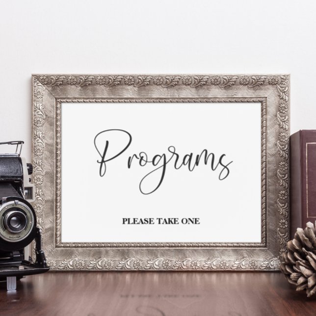 Programs wedding sign Poster (Criador carregado)