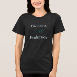"Progress" Bold Inspirational Teal Lettering Art