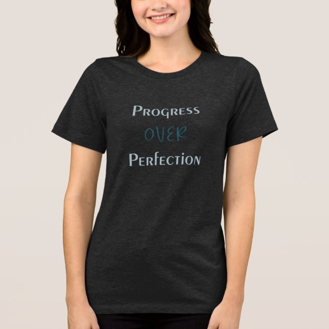 "Progress" Bold Inspirational Teal Lettering Art (Frente)