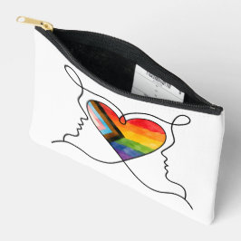 Progress Pride Coração Arte de Linha
