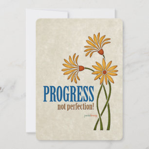 Progresso, não perfeição! (citação de recuperação)