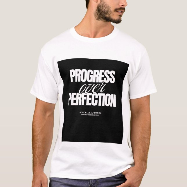 PROGRESSO SOBRE PROTEÇÃO. CAMISA COM TEXTO IMPRESS (Frente)