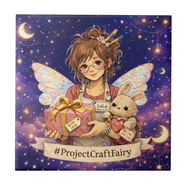 #ProjectCraftFairy NightMode  Ceramic Coaster (Frente)