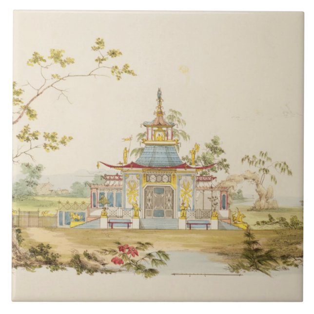 Projete para um templo chinês, c.1810 (caneta & (Frente)