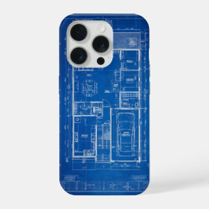 Projeto de Planta de Andar de Casa em Blueprint Ar