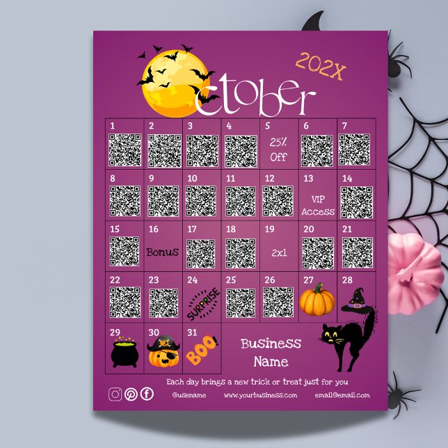 Promo Comercial de Calendário Avançado de Contagem (Halloween Countdown Advent Calendar Business Promo)
