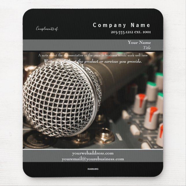 Promo Mouse Pad Recording Studio - HAMbyWG (Frente)