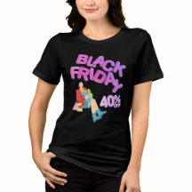Promoção de Black Friday | Camiseta Preta Feminina