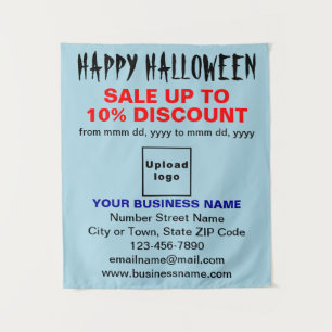 Promoção de Halloween de Tapeçaria Azul Claro no B