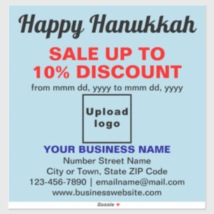 Promoção de Hanukkah Empresarial em Adesivo de Vin