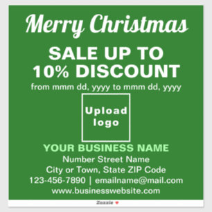 Promoção de Natal de Negócios em Adesivo de Vinil