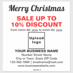 Promoção de Natal Empresarial em Adesivo de Vinil