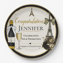 Promoção de Pratos de Papel de Paris