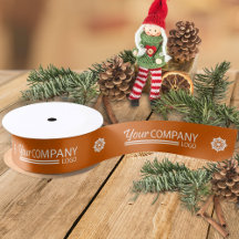 Promocional branco laranja Logotipo floco de neve
