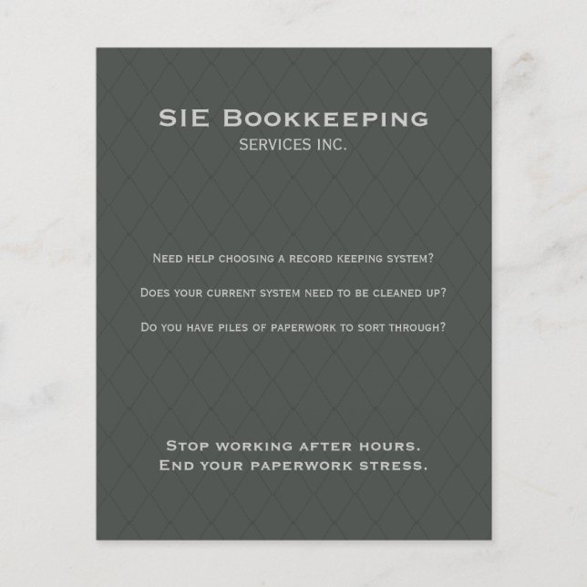 Promocional DE NEGÓCIOS FLYER simplesmente cinzas  (Frente)