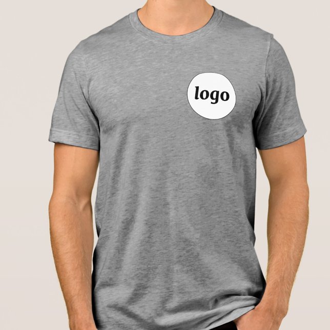 Promocional de repouso simples do logotipo Empresa (Simple logo crest business branding promotional triblend t-shirt)