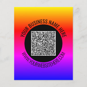 Promocional Seu Exemplo de Folheto de Código QR Te