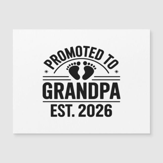 Promoted to Grandpa, Est. 2026, Funny New Grandpa  (Frente)