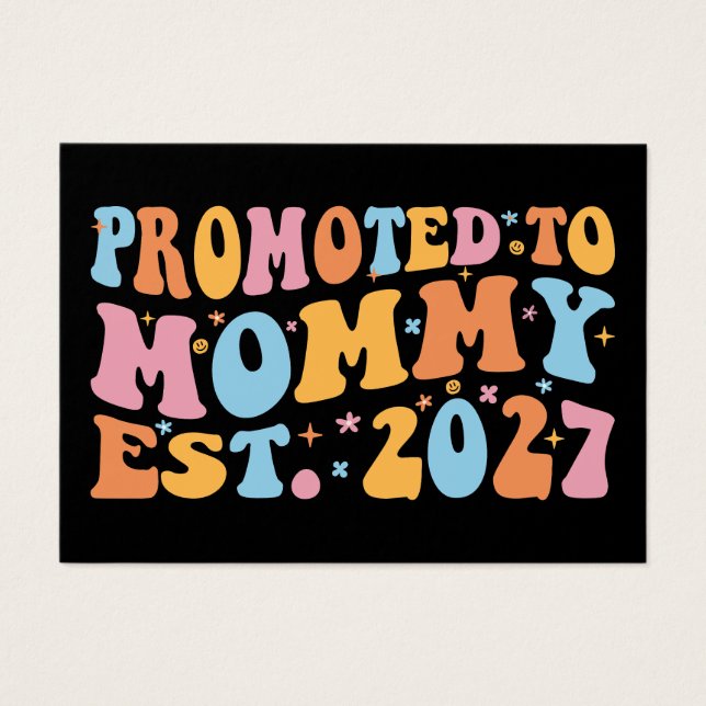 Promovida a Mamãe Est 2027 Anúncio de Nova Mamãe (Frente)