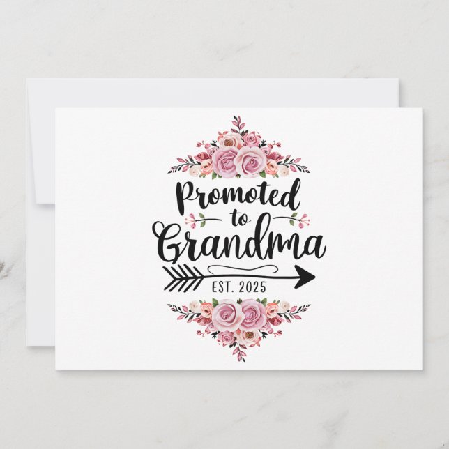 Promovido À Avó 2025 Anúncio De Gravidez (Frente)