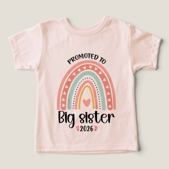 Promovido A Big Sister 2026 Toddler Girls (Design frontal)