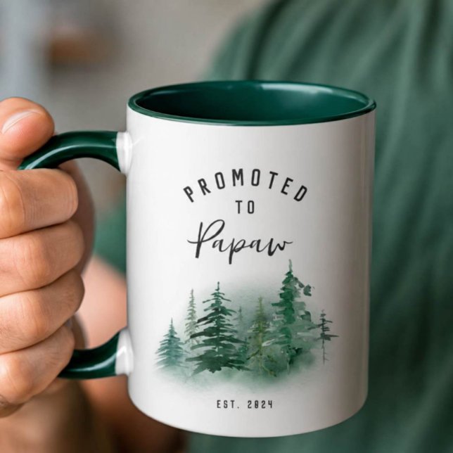 Promovido a Papaw Caneca | Presente para Avô (Criador carregado)