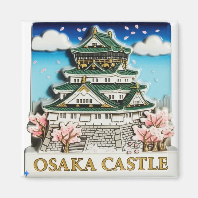 Prompt de Design de imã de geladeira (Castelo de O (Frente)