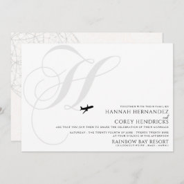 Pronta para Descolagem H Convite inicial de casame
