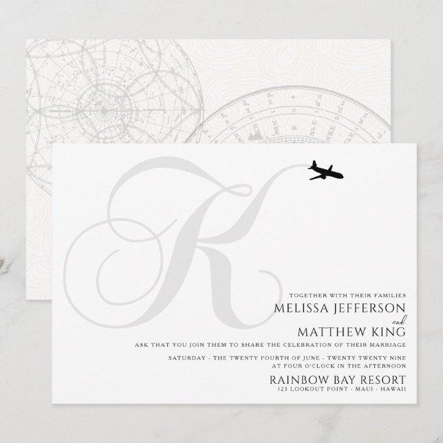 Pronto para Desligar Convite Inicial de Casamento  (Frente/Verso)