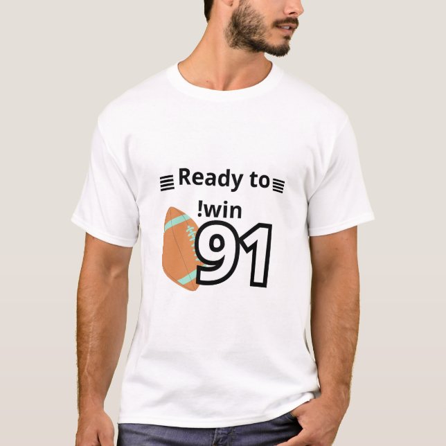Pronto para ganhar camiseta motivacional (Frente)