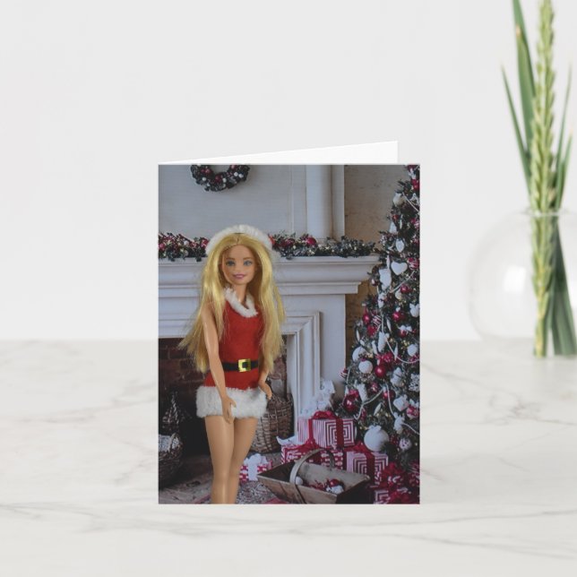 Pronto para o Natal. Cartão de Natal (Frente)