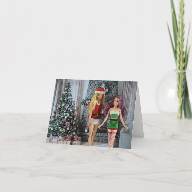Pronto para o Natal. Cartão de Natal (Frente)
