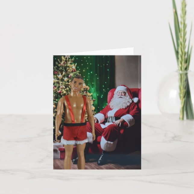Pronto para o Natal. Cartão de Natal (Frente)