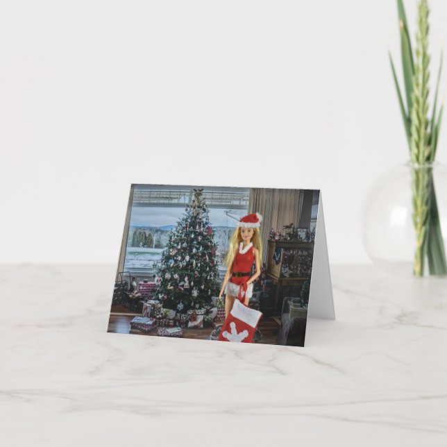 Pronto para o Natal. Cartão de Natal (Frente)
