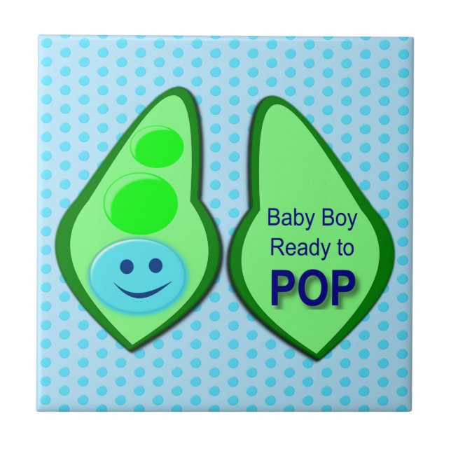 Pronto para Pop Baby Boy Blue Pea (Frente)