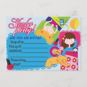 Pronto para preencher o convite da festa de sono d