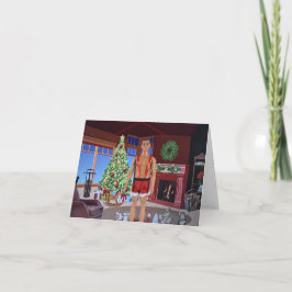 Prontos para o Natal. Cartão de Natal