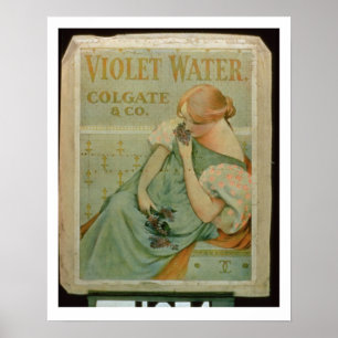 Propaganda de poster "água violeta", por Colgate 